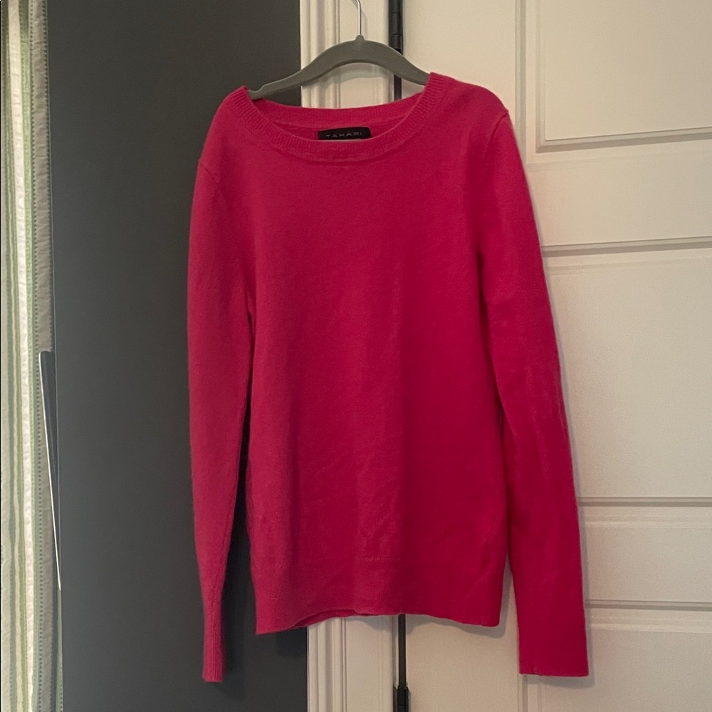 Tahari Vibrant Pink Cashmere Sweater
